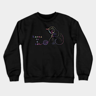 Karma is a cat :: Line art Crewneck Sweatshirt